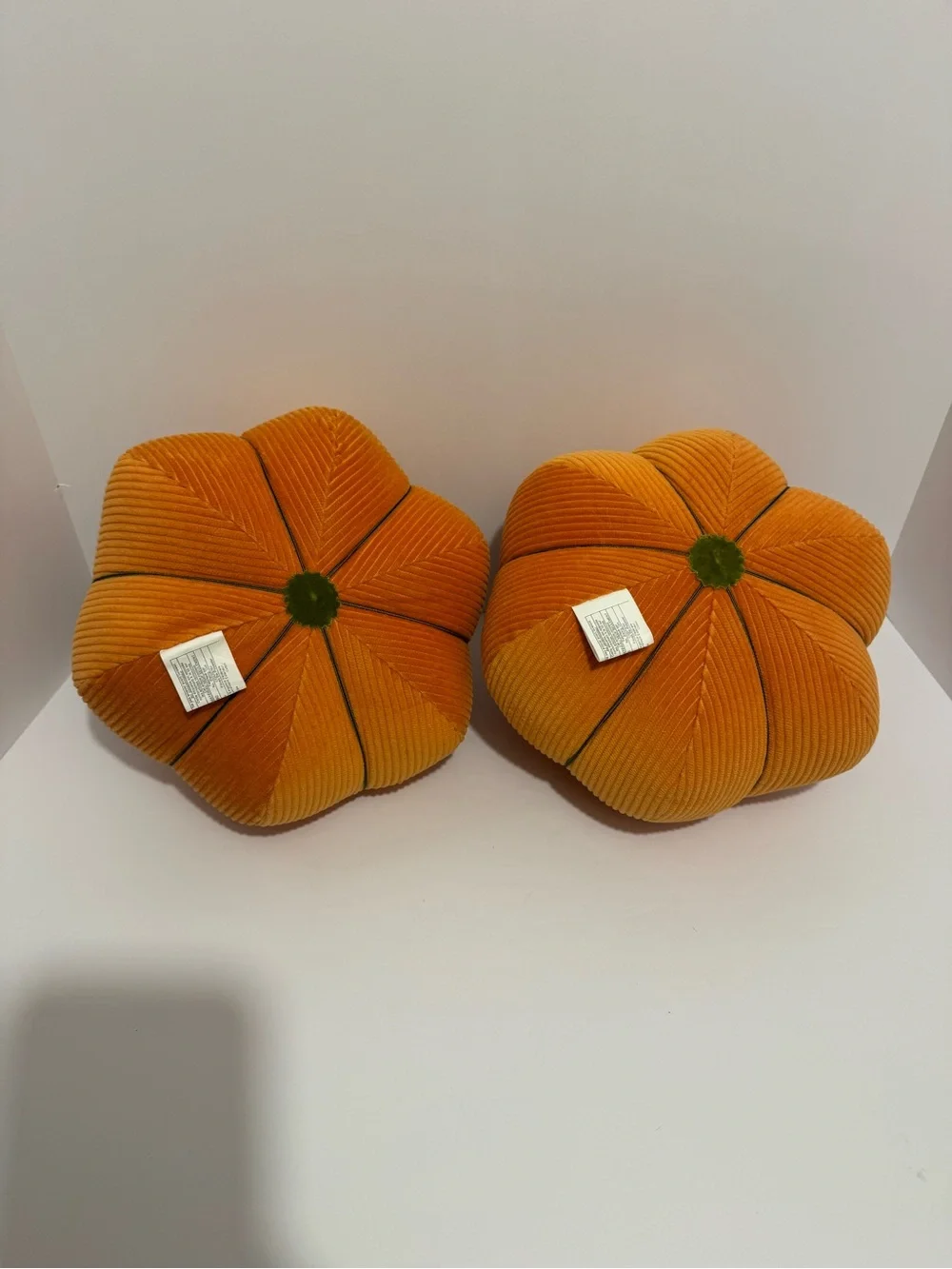 10” Hallmark Corduroy Pumpkin Plush - Autumn, Thanksgiving, & Halloween Set Of 2